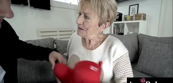  Only young and massive cock can only satisfy granny Malya